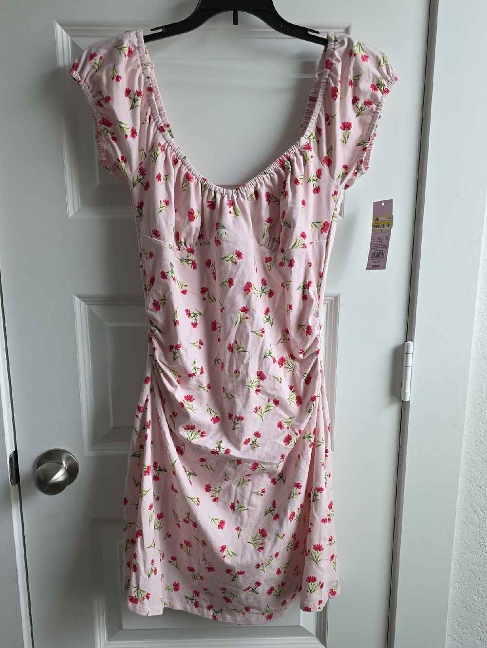 Wild Fable Pink Floral Scoop-Neck Mini dress Small G195 - Picture 2 of 11